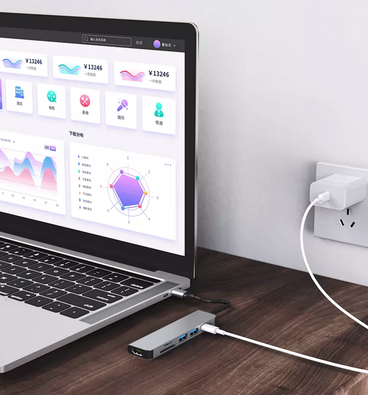 6 in 1 Mini Docking Station